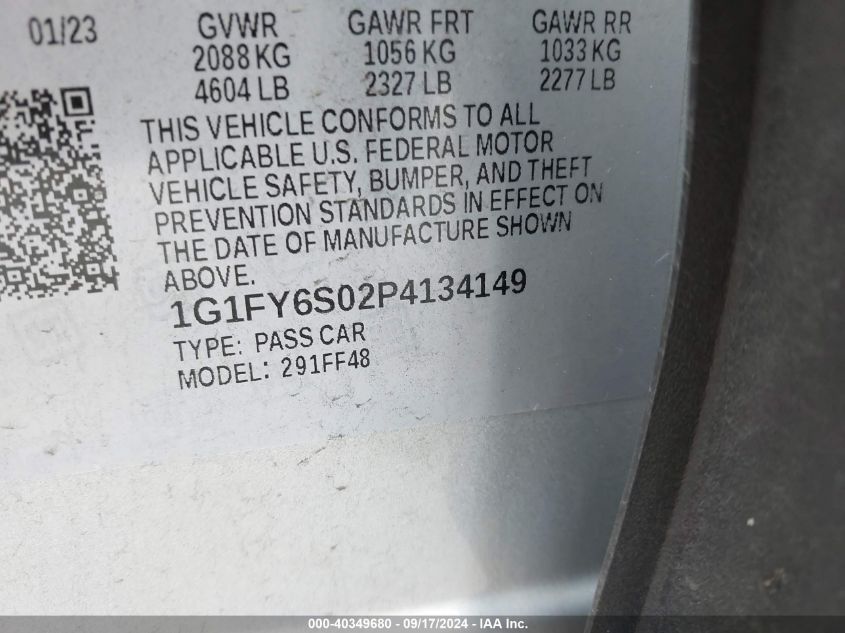 1G1FY6S02P4134149 2023 Chevrolet Bolt Euv Fwd Lt