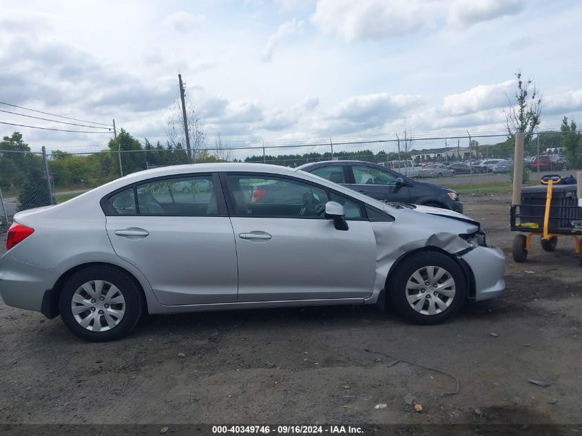 2012 Honda Civic Lx VIN: 19XFB2F53CE090162 Lot: 40349746