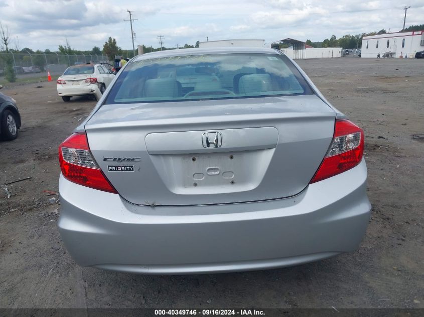 2012 Honda Civic Lx VIN: 19XFB2F53CE090162 Lot: 40349746