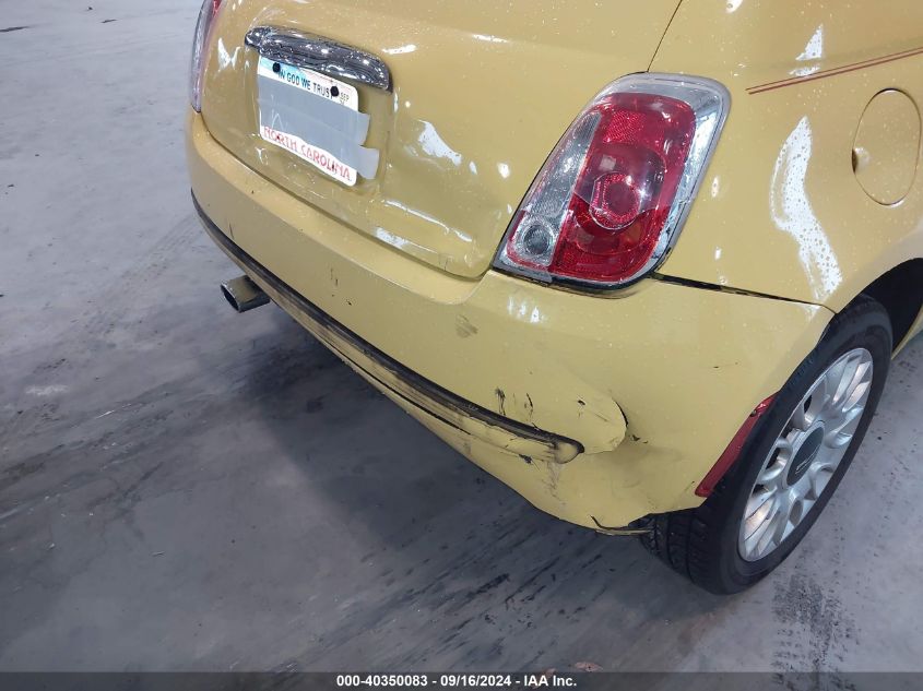 2012 Fiat 500 Lounge VIN: 3C3CFFCR5CT127962 Lot: 40350083