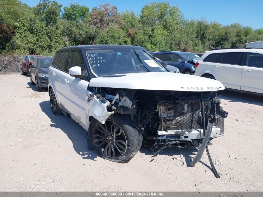 2016 Land Rover Range Rover Sport 3.0L V6 Supercharged Hse VIN: SALWR2PFXGA118351 Lot: 40350089