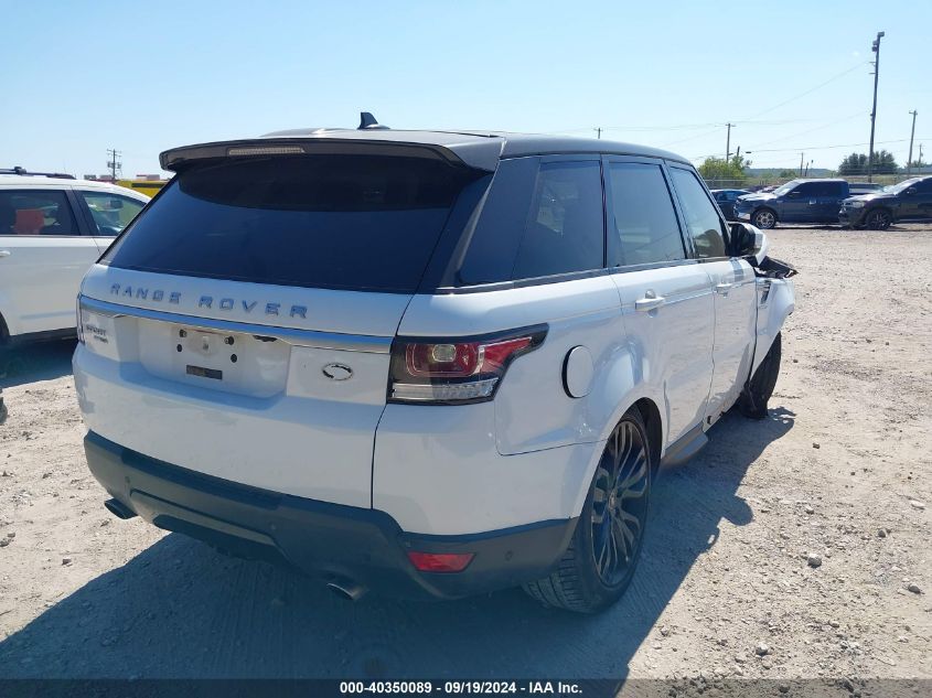 2016 Land Rover Range Rover Sport 3.0L V6 Supercharged Hse VIN: SALWR2PFXGA118351 Lot: 40350089