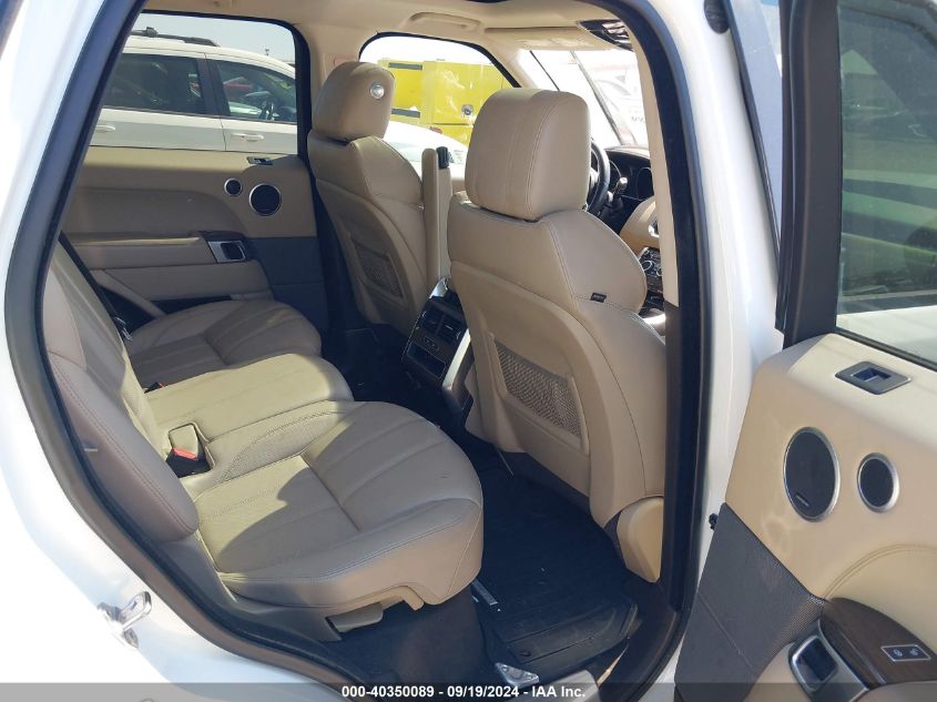 2016 Land Rover Range Rover Sport 3.0L V6 Supercharged Hse VIN: SALWR2PFXGA118351 Lot: 40350089