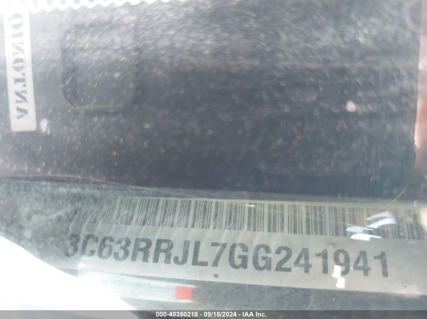 2016 Ram 3500 Laramie VIN: 3C63RRJL7GG241941 Lot: 43407929