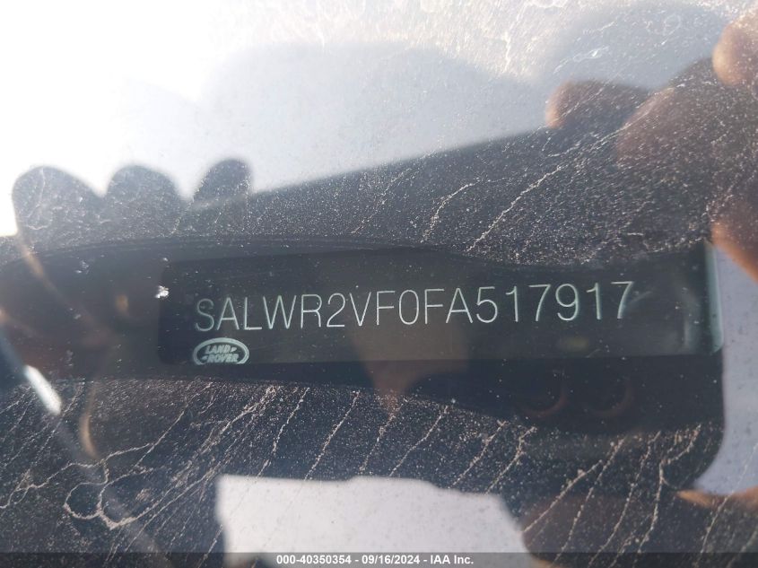 VIN SALWR2VF0FA517917 2015 Land Rover Range Rover,... no.17