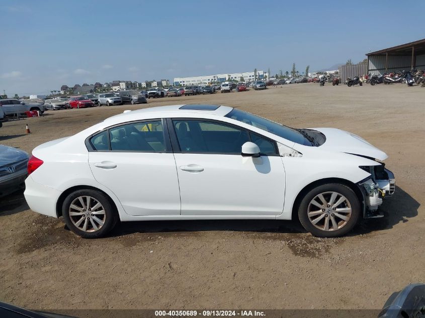 2012 Honda Civic Ex VIN: 19XFB2F89CE316215 Lot: 40350689