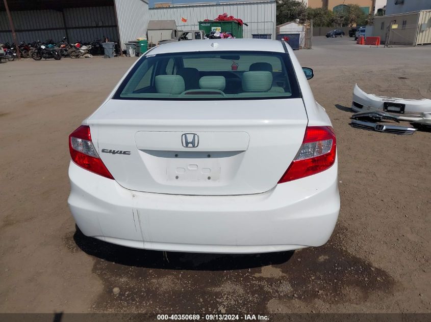 2012 Honda Civic Ex VIN: 19XFB2F89CE316215 Lot: 40350689