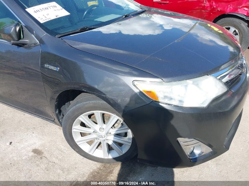 2012 Toyota Camry Hybrid Xle VIN: 4T1BD1FKXCU053728 Lot: 40350770