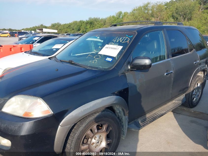 2001 Acura Mdx 3.5L W/Navigation System VIN: 2HNYD18441H502750 Lot: 40350883