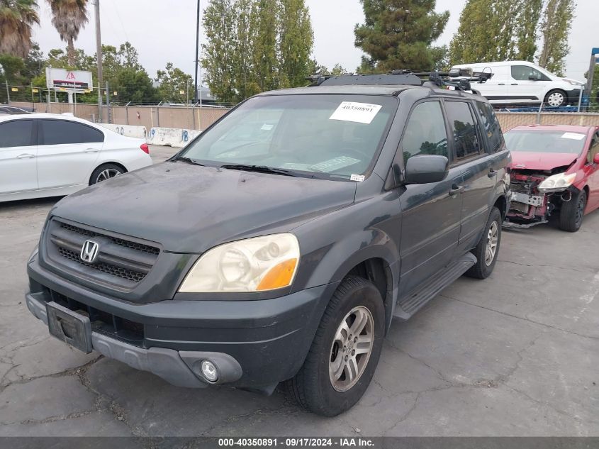 2003 Honda Pilot Ex-L VIN: 2HKYF18583H615605 Lot: 40350891