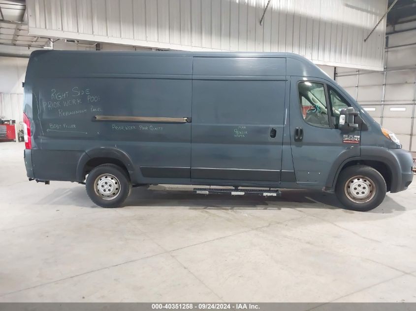 2019 Ram Promaster 3500 Cargo Van High Roof 159 Wb Ext VIN: 3C6URVJG1KE564371 Lot: 40351258