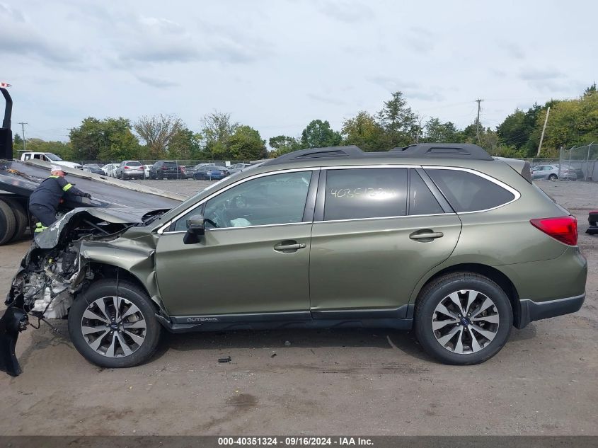 2017 Subaru Outback 2.5I Limited VIN: 4S4BSANC1H3369385 Lot: 40351324