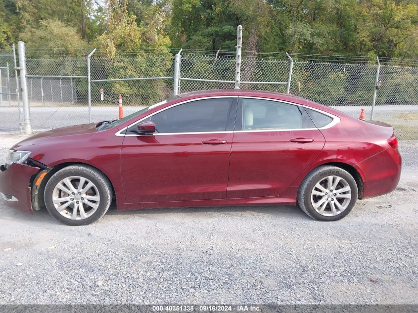 2015 Chrysler 200 Limited VIN: 1C3CCCABXFN595235 Lot: 40351338