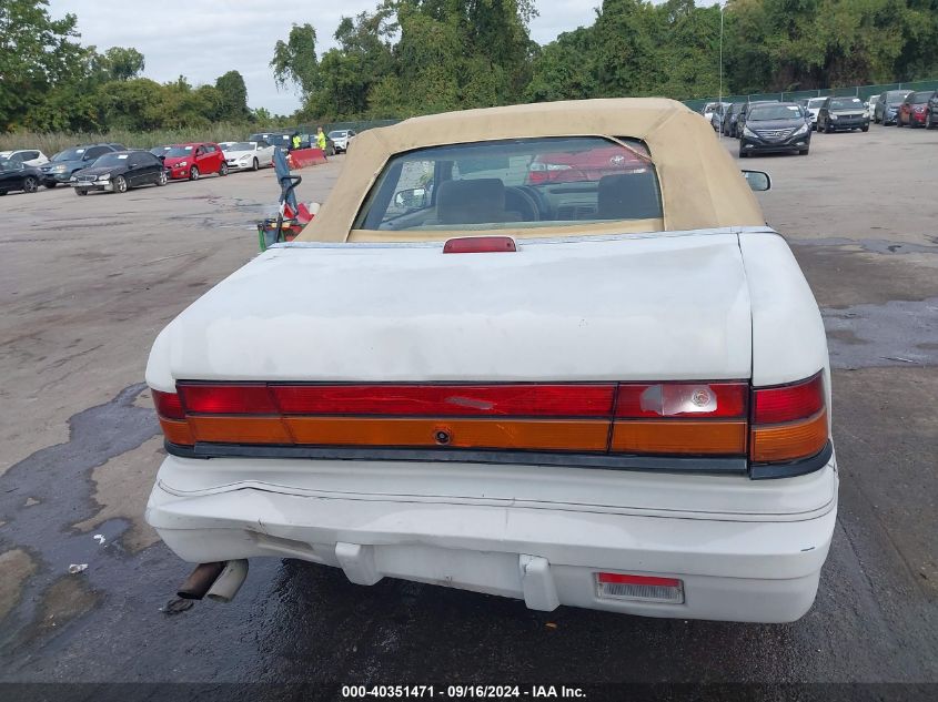 1995 Chrysler Lebaron Gtc VIN: 1C3EU4534SF503846 Lot: 40351471