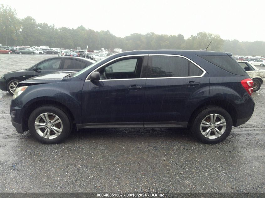 2016 Chevrolet Equinox Ls VIN: 2GNALBEK7G1124001 Lot: 40351567