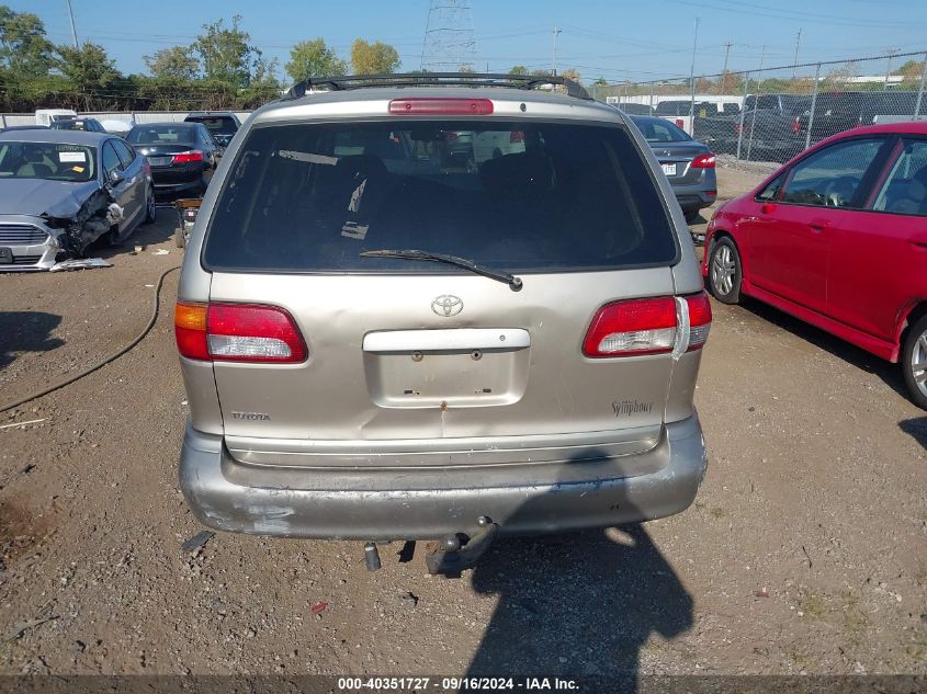 2002 Toyota Sienna Le VIN: 4T3ZF13C42U492578 Lot: 40351727