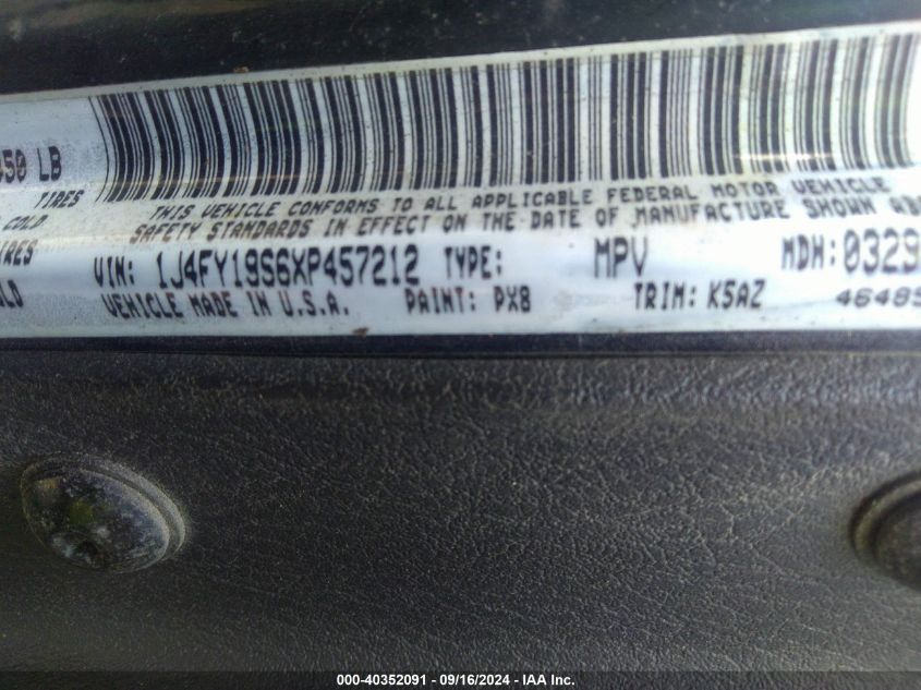 1J4FY19S6XP457212 1999 Jeep Wrangler Sport