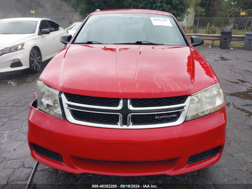 1C3CDZAB3DN756277 2013 Dodge Avenger Se