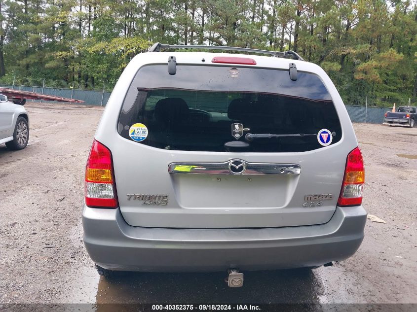 2002 Mazda Tribute Es V6/Lx V6 VIN: 4F2YU08182KM56887 Lot: 40352375