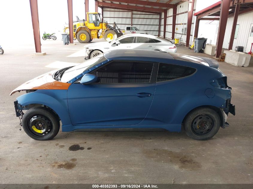 2016 Hyundai Veloster Turbo Rally Edition VIN: KMHTC6AE1GU256129 Lot: 40352393