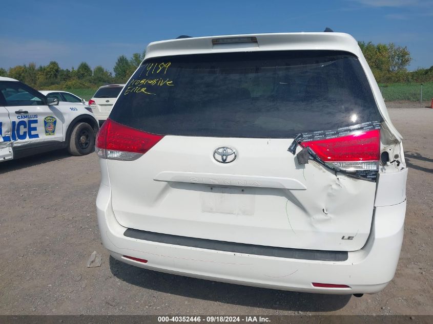 2012 Toyota Sienna Le VIN: 5TDKK3DC3CS251914 Lot: 40352446