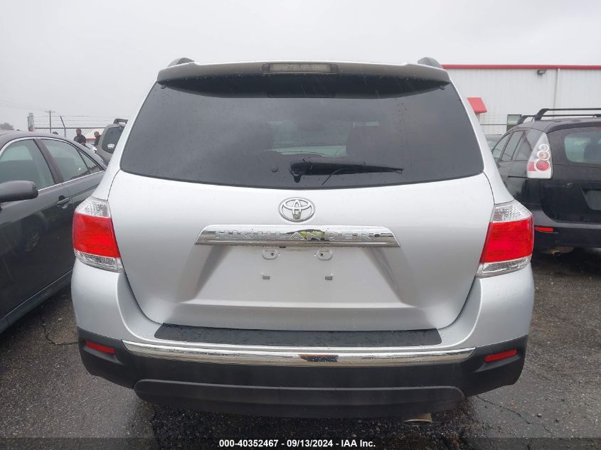 2013 Toyota Highlander Base Plus V6 VIN: 5TDZK3EH6DS135522 Lot: 40352467