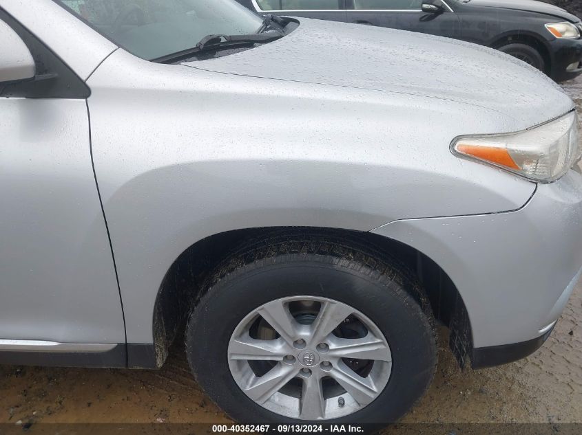 2013 Toyota Highlander Base Plus V6 VIN: 5TDZK3EH6DS135522 Lot: 40352467