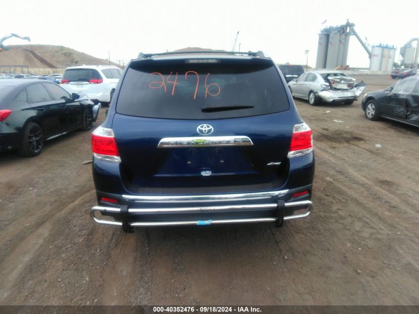 2013 Toyota Highlander Plus/Se VIN: 5TDBK3EH5DS197799 Lot: 40352476