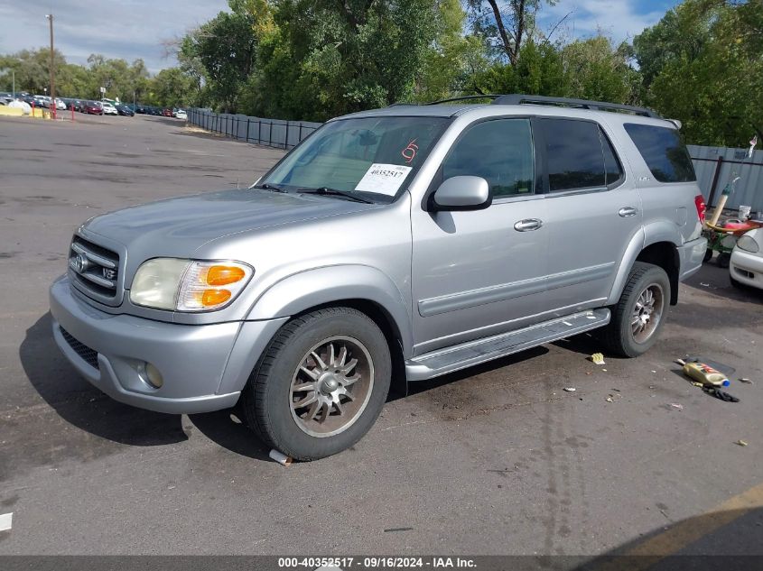 2002 Toyota Sequoia Limited V8 VIN: 5TDBT48A42S113745 Lot: 40352517