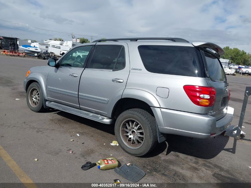 2002 Toyota Sequoia Limited V8 VIN: 5TDBT48A42S113745 Lot: 40352517