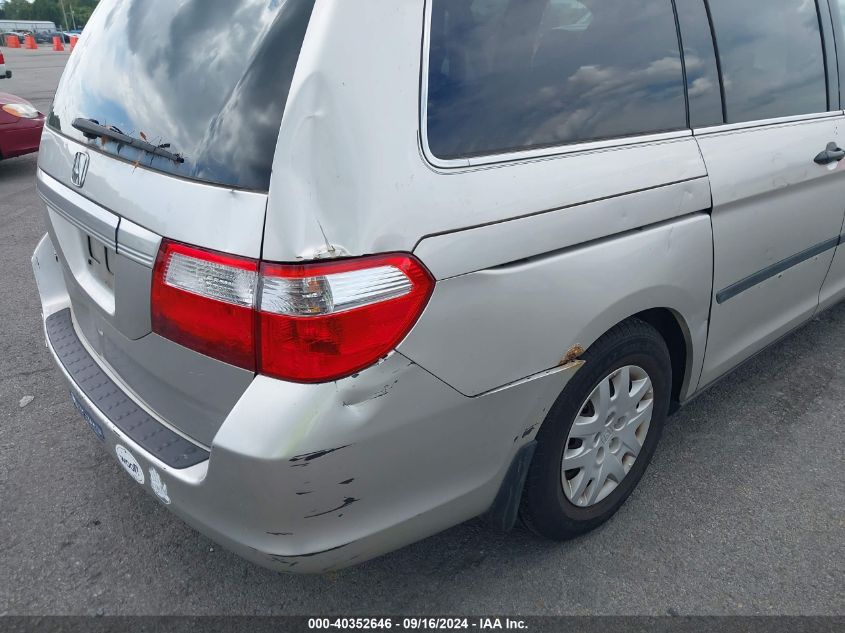 2007 Honda Odyssey Lx VIN: 5FNRL38257B115159 Lot: 40352646