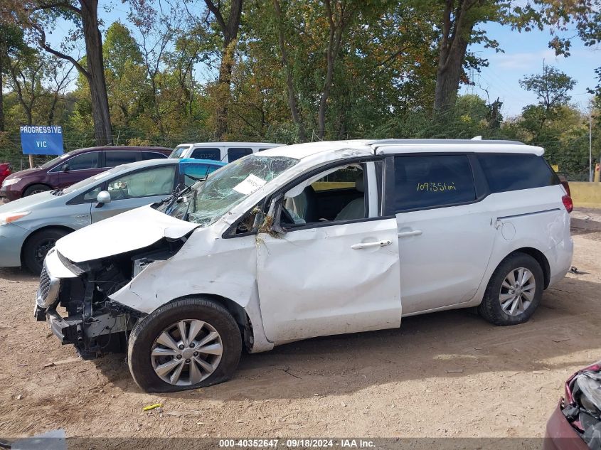 2017 Kia Sedona Lx VIN: KNDMB5C14H6332187 Lot: 40352647