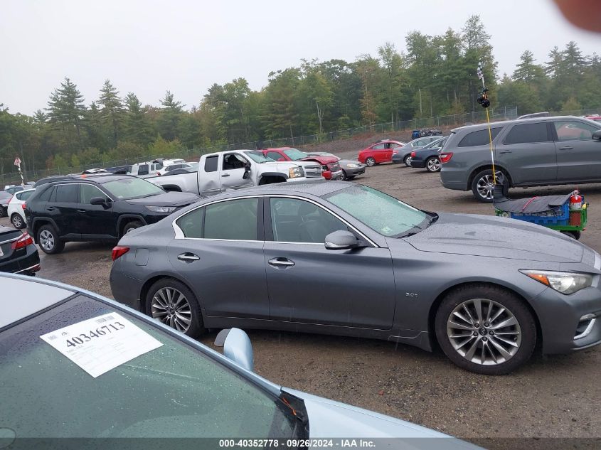 2019 Infiniti Q50 3.0T Luxe VIN: JN1EV7AR2KM551915 Lot: 40352778