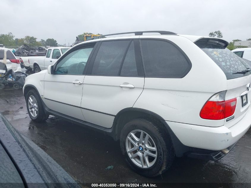 2004 BMW X5 3.0I VIN: 5UXFA135X4LU37074 Lot: 40353050