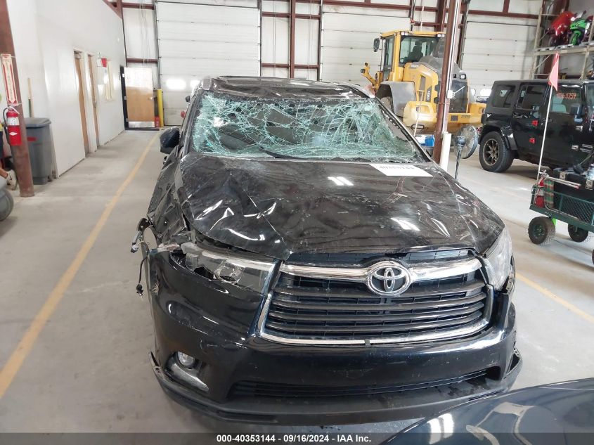 2015 Toyota Highlander Limited V6 VIN: 5TDDKRFH0FS133697 Lot: 40353144