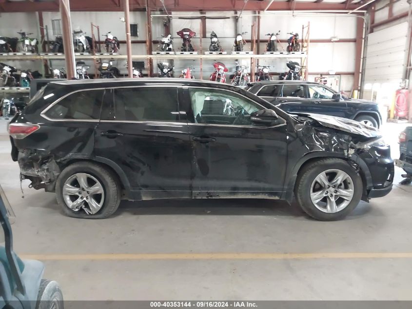 2015 Toyota Highlander Limited V6 VIN: 5TDDKRFH0FS133697 Lot: 40353144