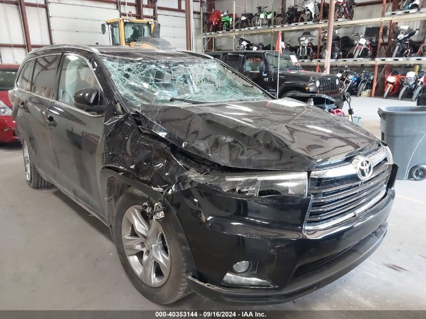 2015 Toyota Highlander Limited V6 VIN: 5TDDKRFH0FS133697 Lot: 40353144