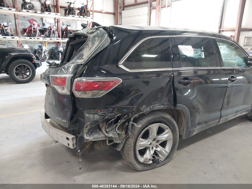 2015 Toyota Highlander Limited V6 VIN: 5TDDKRFH0FS133697 Lot: 40353144