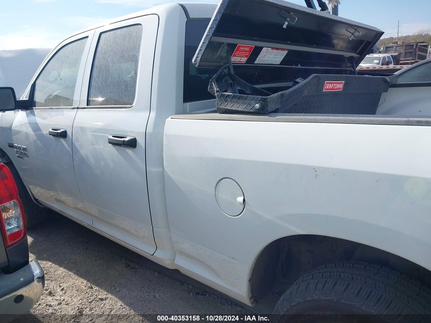 2019 Ram 1500 Classic Tradesman Quad Cab 4X4 6'4 Box VIN: 1C6RR7FT3KS620380 Lot: 40353158