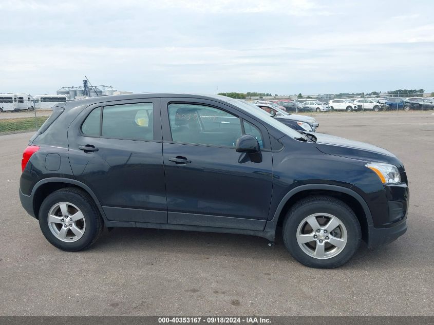 2015 Chevrolet Trax 1Ls VIN: 3GNCJPSB3FL226828 Lot: 40353167