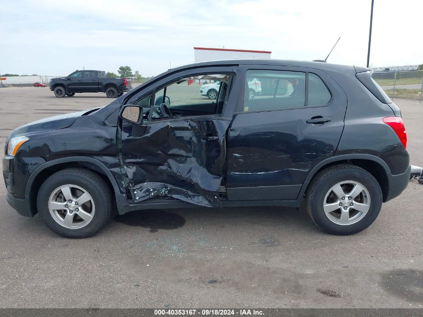 2015 Chevrolet Trax 1Ls VIN: 3GNCJPSB3FL226828 Lot: 40353167