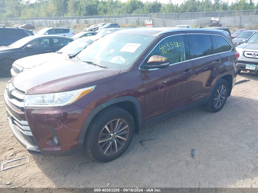 2019 TOYOTA HIGHLANDER XLE - 5TDJZRFH2KS704356