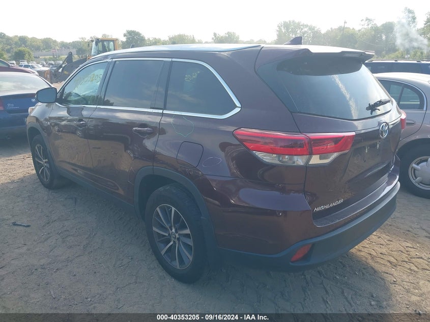 2019 TOYOTA HIGHLANDER XLE - 5TDJZRFH2KS704356