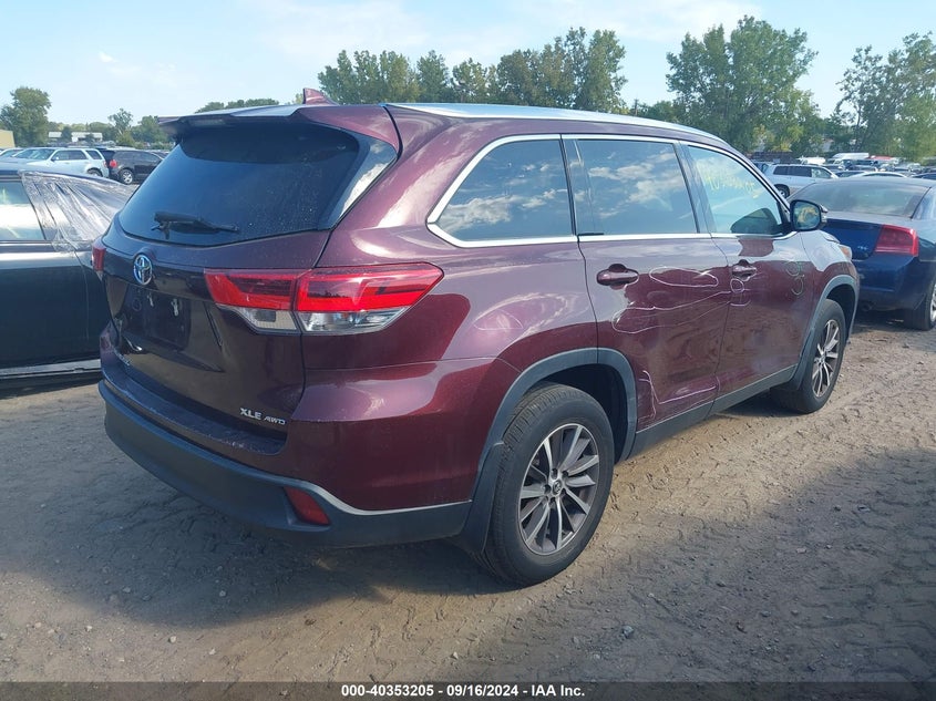 2019 TOYOTA HIGHLANDER XLE - 5TDJZRFH2KS704356