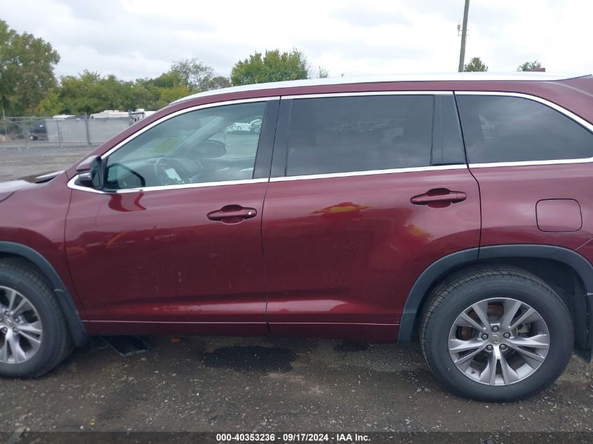 2014 Toyota Highlander Xle V6 VIN: 5TDJKRFH8ES064176 Lot: 40353236