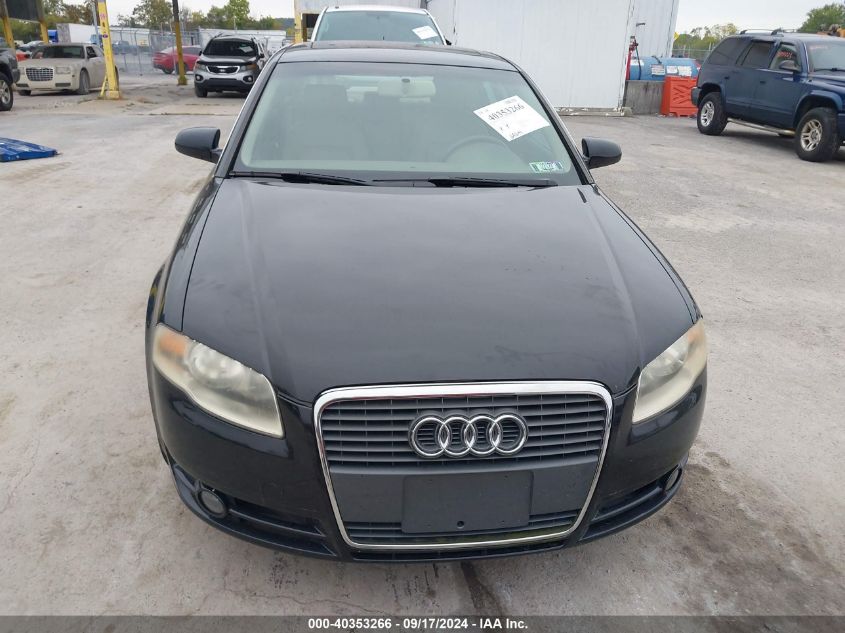 2007 Audi A4 2.0T VIN: WAUAF78E47A019499 Lot: 40353266