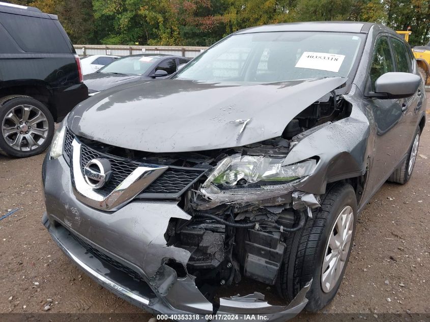 2016 Nissan Rogue S/Sl/Sv VIN: KNMAT2MT0GP725272 Lot: 40353318