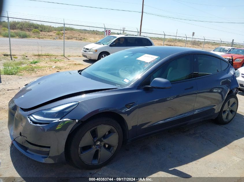 2021 Tesla Model 3 Standard Range Plus Rear-Wheel Drive VIN: 5YJ3E1EA0MF031956 Lot: 40353744