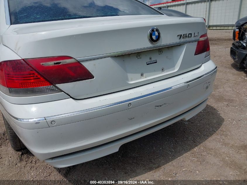 2006 BMW 750Li VIN: WBAHN83516DT30271 Lot: 40353894