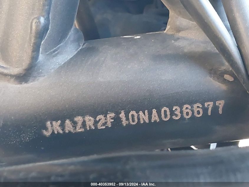 JKAZR2F10NA036677 2022 Kawasaki Zr900